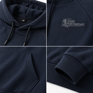 เสื้อฮู้ดผู้ชายสำหรับฤดูหนาว ผ้าฝ้าย 100% ระบายอากาศ แห้งเร็ว เป็นมิตรกับสิ่งแวดล้อม น้ำหนักเบา เท่ห์ ทันสมัย เหมาะสำหรับวิ่ง - Product Image 4