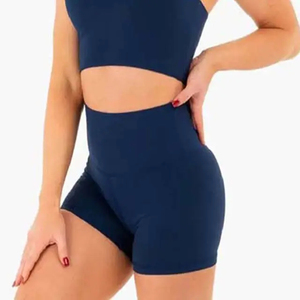 Ensemble soutien-gorge et short de couleur unie pour femmes, ensemble de vêtements de yoga, ensemble de course à pied pour femmes, nouveaux arrivages - Product Image 3