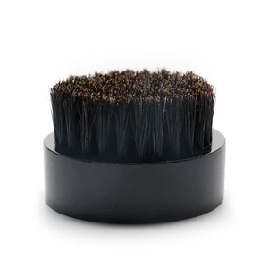 Brosse à barbe MORGANS INDUSTRIES avec poils naturels et manche en bois, base en plastique noir écologique pour usage quotidien - Product Image 4