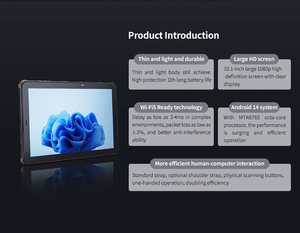TC100-Lite <span class=keywords><strong>10</strong></span>.1inch <span class=keywords><strong>Android</strong></span> 14 công nghiệp gồ ghề <span class=keywords><strong>Tablet</strong></span> PC 1920x1200 hiển thị độ phân giải 4 + 64GB mtk6765 CPU 10000mAh pin mới - Product Image 4