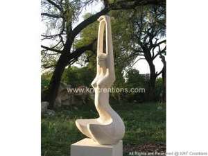 Sculpture de jardin en PRF (fibre de verre) de conception abstraite de haute qualité pour ornements de décoration intérieure - Product Image 3