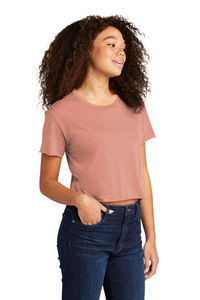Camiseta recortada fluida rosa para mujer, Top ajustado corto con estampado de algodón liso, camiseta de mujer de siguiente nivel, suministro a granel - Product Image 4