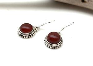 Boucles d'oreilles classiques faites à la main 925 bijoux en argent massif pour femmes 925 argent Sterling cornaline pierres précieuses Style Boho boucles d'oreilles cadeau - Product Image 2