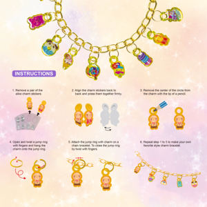 อุปกรณ์ตกแต่งสร้อยข้อมือ DIY สไตล์หวาน  สติกเกอร์เลเซอร์ วัสดุ PP สังเคราะห์  พิมพ์ลายได้ตามต้องการ สีทอง บริษัท อินดัสเทรียล ฟรี จำกัด - Product Image 4