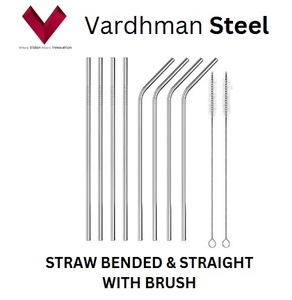 Paille droite en acier inoxydable PureSip, sirotez dans le style et gardez-le propre avec nos pailles en acier inoxydable, paille droite SteelEase - Product Image 4