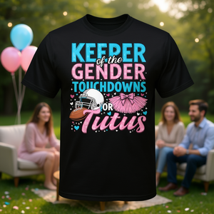 เสื้อยืดโปรโมชั่น Touchdowns or Tutus Fun สำหรับงานเปิดเผยเพศลูก - Product Image 3