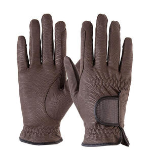 2025 New Design Brown Leather Horse Riding <b>Gloves</b> Lightweight Professional Made Horse Riding <b>Gloves</b> for Men's - Product Image 1