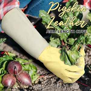 Guantes de jardinería de cuero de poda de rosas para hombres y mujeres, protección de antebrazo a prueba de espinas, empuñaduras de mano, regalos de jardinería para jardineros - Product Image 5