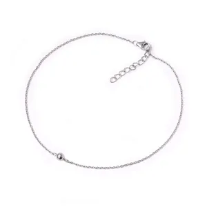 Tobillera Minimalista de Plata 925 con Cuentas de Bola, Unisex, para Uso Diario, Joyería Fina - Product Image 4