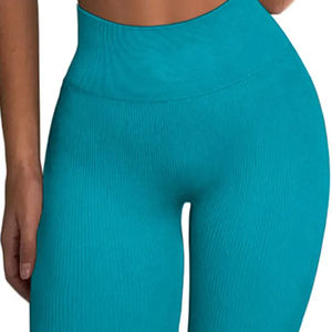 Meilleur fournisseur marque privée ensemble de yoga pour femmes 2 pièces sport mode taille élastique sans couture fitness ensemble de yoga personnalisé service OEM - Product Image 2