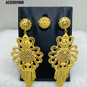 New Trendy 18K Gold Plated Earrings <b>Beautiful</b> & Cute Flower Shape One Gram Brass Jewellery for Women Online Design - Product Image 1