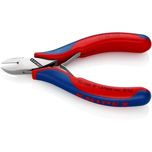 KNIPEX Electronic Side Cutters 115 mm Length Beveled 0 Shape <b>Small</b> Multi-Component <b>Mirror</b>-Polished Handles for Paper Scissors - Product Image 5