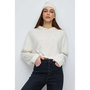 Top Corto con Capucha en Tejido de Punto Suave al Tacto - Product Image 1