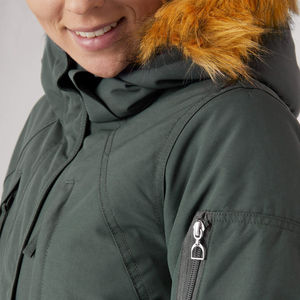 Veste parka longue imperméable en nylon pour femme pour les aventures hivernales et un style extérieur tendance - Product Image 4