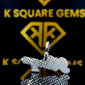 Colgante Hip Hop con Letra Personalizada, Colgante con Número Hip Hop para Hombre, Colgante de Moissanita, Joyería Hip Hop Ice Out - Product Image 4