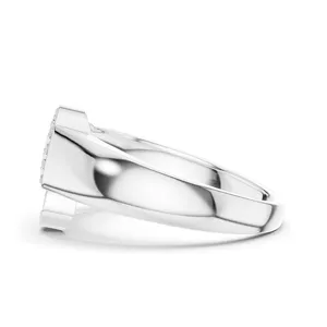 Bague élégante à trois pierres en diamant de laboratoire pour femmes, 0,341 CT VVS-VS EF Diamants de laboratoire, or 18 carats, 14 carats, 10 carats et argent 925 - Product Image 6