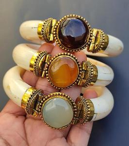 Bracelet en os de chameau et pierre, fait main, style animal, imperméable, pour femmes et filles - Product Image 4