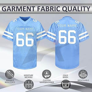 Maillot de football américain personnalisable pour jeunes Patch supérieur respirant par sublimation sérigraphié Design d'équipe personnalisé - Product Image 2