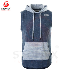 Mens Athletic Hooded Tank Top <b>Sleeveless</b> Gym <b>Hoodie</b> Fitness Bodybuilding Sportswear OEM Service Hot Sale - Product Image 1