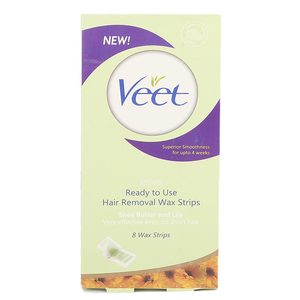 Bandes de <span class=keywords><strong>cire</strong></span> dépilatoires <span class=keywords><strong>Veet</strong></span> - Beurre de karité et lys - Product Image 1