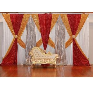 Hermosas cortinas de lentejuelas para escenario de boda cortinas de fondo para Sangeet telón de fondo boda noche escenario telón de fondo cortina de lentejuelas - Product Image 1
