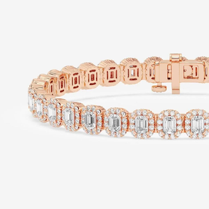 7 Inch Emerald Lab Grown Diamond <b>Bracelet</b> 1.5ctw Fashion Luxury Jewelry Elegant <b>Adjustable</b> Gift for Women Girls - Product Image 1