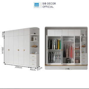 Armoire en bois, haute qualité, durable, belle armoire, armoire à 5 portes conçue sur demande - Product Image 2