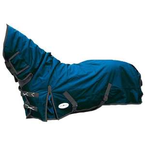 Couverture de protection pour chevaux de style feuille standard avec matériau polaire imperméable idéal pour le confort et la couverture en hiver - Product Image 4