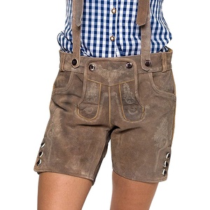 Haute qualité 100% cuir de vachette femmes bavarois Shorts Shorts chauds séchage rapide respirant écologique en gros Vintage Sport - Product Image 1
