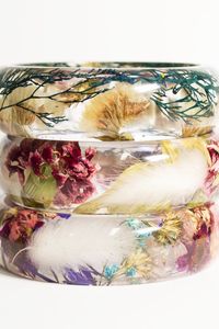 Joyería moldeada, pulsera acrílica de resina, brazalete exagerado, deslumbrante, Multicolor, ancho, Irregular, cuadrado, pulseras acrílicas para - Product Image 5