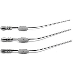 Instrumentos Quirúrgicos ORL Profesionales, Tubo de Succión Laríngeo, Cánula Manual de Acero Inoxidable, Hecho a Medida - Product Image 2