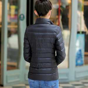 เสื้อโค้ทผ้าแคนวาสผู้หญิงน้ำหนักเบามีคอตั้งเสื้อแจ็คเก็ตกันน้ำ - Product Image 4