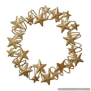 Guirnalda de Metal colgante completa de Color dorado para decoración del hogar, corona estándar con forma de estrella de Calidad exclusiva de lujo para accesorios de Navidad - Product Image 6