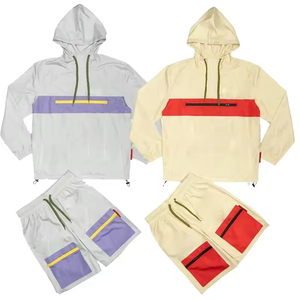 Ensemble de survêtements et shorts coupe-vent de bonne qualité pour hommes Ensembles deux pièces de style personnalisé pour hommes de plus de taille et de design personnalisés - Product Image 6
