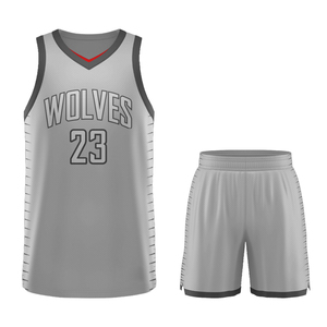 2022 nouvel ensemble de basket-ball en Polyester personnalisé porter des uniformes d'extérieur décontractés respirants à séchage rapide grande taille Option disponible - Product Image 1