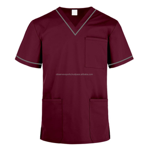 Uniforme chirurgical extensible pour médecin et infirmière à manches courtes, costumes de salon pour femmes, logo personnalisé élégant - Product Image 1