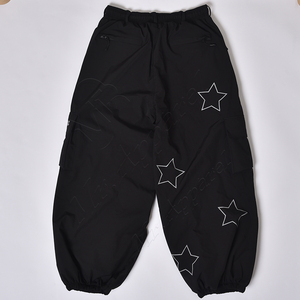 Fabricación de pantalones de nieve de esquí para mujer de alta calidad, rompevientos holgado, impermeable, estilo Hipster, cremallera inspirada en Hip Hop, ajuste holgado - Product Image 3