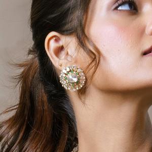 Boucles d'oreilles en diamant Polki cultivé en laboratoire, or 18 carats, clarté VVS2, certifiées IGI, bijoux fins élégants pour femmes, cadeau pour une occasion spéciale - Product Image 3