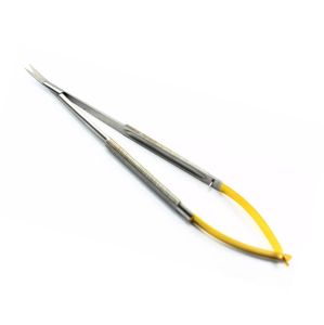 Micro ciseaux Castroviejo en acier inoxydable de haute qualité 14 cm incurvés 5.5 pouces Instruments chirurgicaux et dentaires Tc approuvés CE - Product Image 4