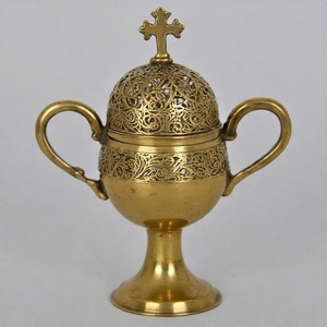 Humo sagrado latón Thurible para rituales de Iglesia incensario quemador de incienso de Iglesia Vintage para ambiente ceremonial y espiritual - Product Image 2