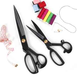 Ciseaux de tailleur professionnels 6-10 pouces ciseaux de tissu de couture robustes pour la coupe du cuir cisailles pointues industrielles personnalisées - Product Image 2