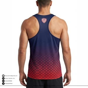 Débardeurs en jersey de coton personnalisés à imprimé graphique, unisexe, élégants, pour la gym, le fitness, la musculation, les entraînements, sans manches, fabriqués par des professionnels - Product Image 2