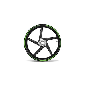 Kit di Strisce Adesive Verdi per Cerchi da 17 Pollici per Tuning e Decorazione Moto Kawasaki Z650 - Product Image 1