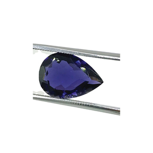 Piedras Preciosas Sueltas de Iolita Natural con Corte de Pera, Cristales de Zafiro de Agua Violeta Intenso Facetados, Paquete para Monturas de Colgantes Finos Personalizados - Product Image 1