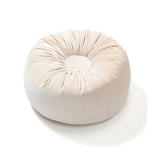 Pouf en velours de polyester, tabouret ottoman pour salon, chambre à coucher, utilisation de mariage, design contemporain, fonction vase de sol, indien - Product Image 2