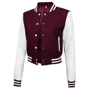 Custom Cropped Varsity <b>Jacket</b> Women <b>Baseball</b> Letterman <b>Jacket</b> Womens Crop Bomber <b>Jacket</b> Manufacturer Breathable - Product Image 1