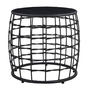 Table contemporaine en fil métallique design épuré pour la décoration d'espace de vie moderne avec plateau décoratif en marbre blanc mobilier élégant - Product Image 3