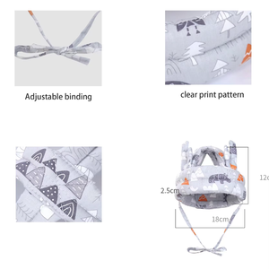 Protecteur de tête de bébé Vente en gros Coussin réglable anti-chute pour tout-petit Oreiller de protection en forme de tête <span class=keywords><strong>Casque</strong></span> de sécurité pour bébé - Product Image 6