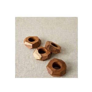 Premium solid <b>wood</b> napkin rings set for elegant dining tables weddings festive dinners parties hotels and cafes - Product Image 1