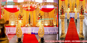Mandap de mariage traditionnel portable d'extérieur, style Bollywood, tendance, décoration d'événement de mariage, Fiji, Perth - Product Image 5